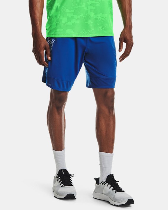 Men's UA Stretch Train Logo Shorts, Blue, pdpMainDesktop image number 0